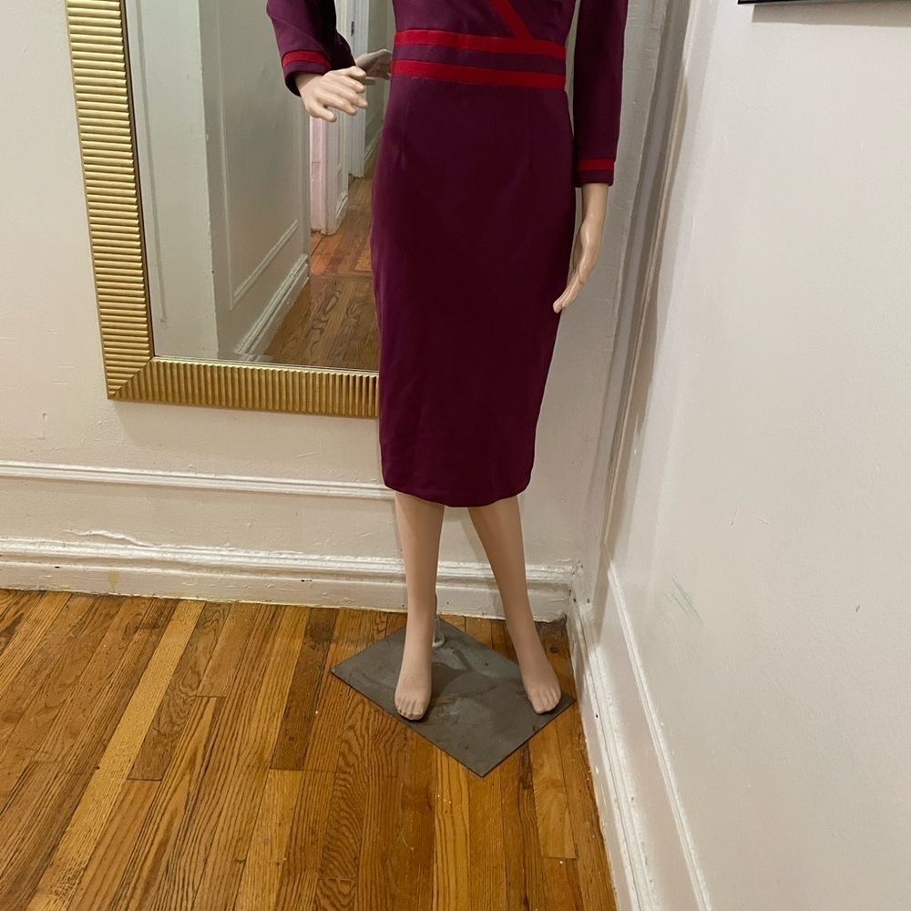 Boden Deep Red Long Sleeve Dress - Picture 9 of 13
